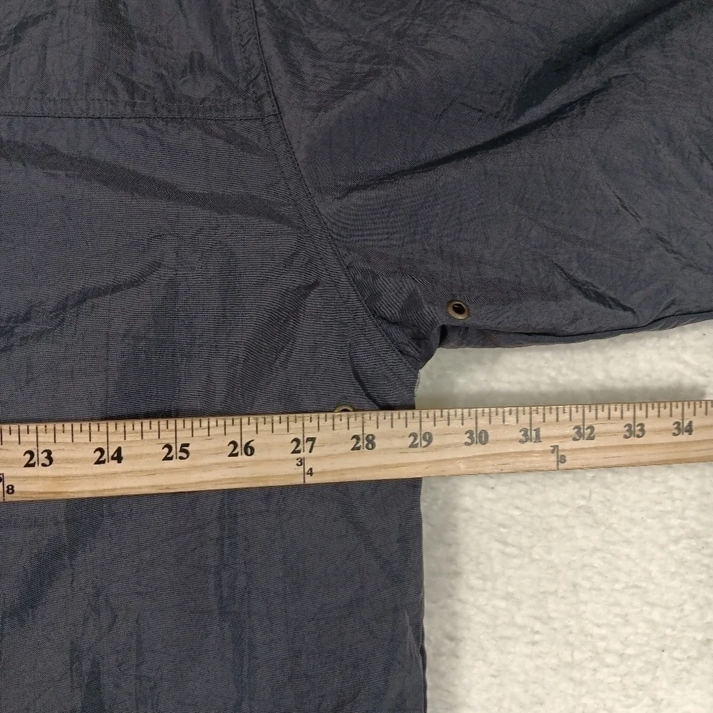 Vintage 90s Nike Jacket Mens Large Gray Raincoat Windbreaker Hoodied Full Zip